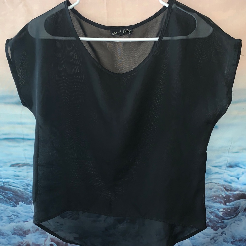 Sheer black top